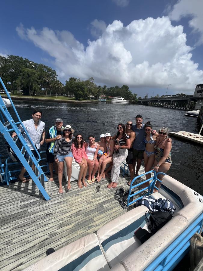 Fort Lauderdale pontoon charter boat party group photo 8